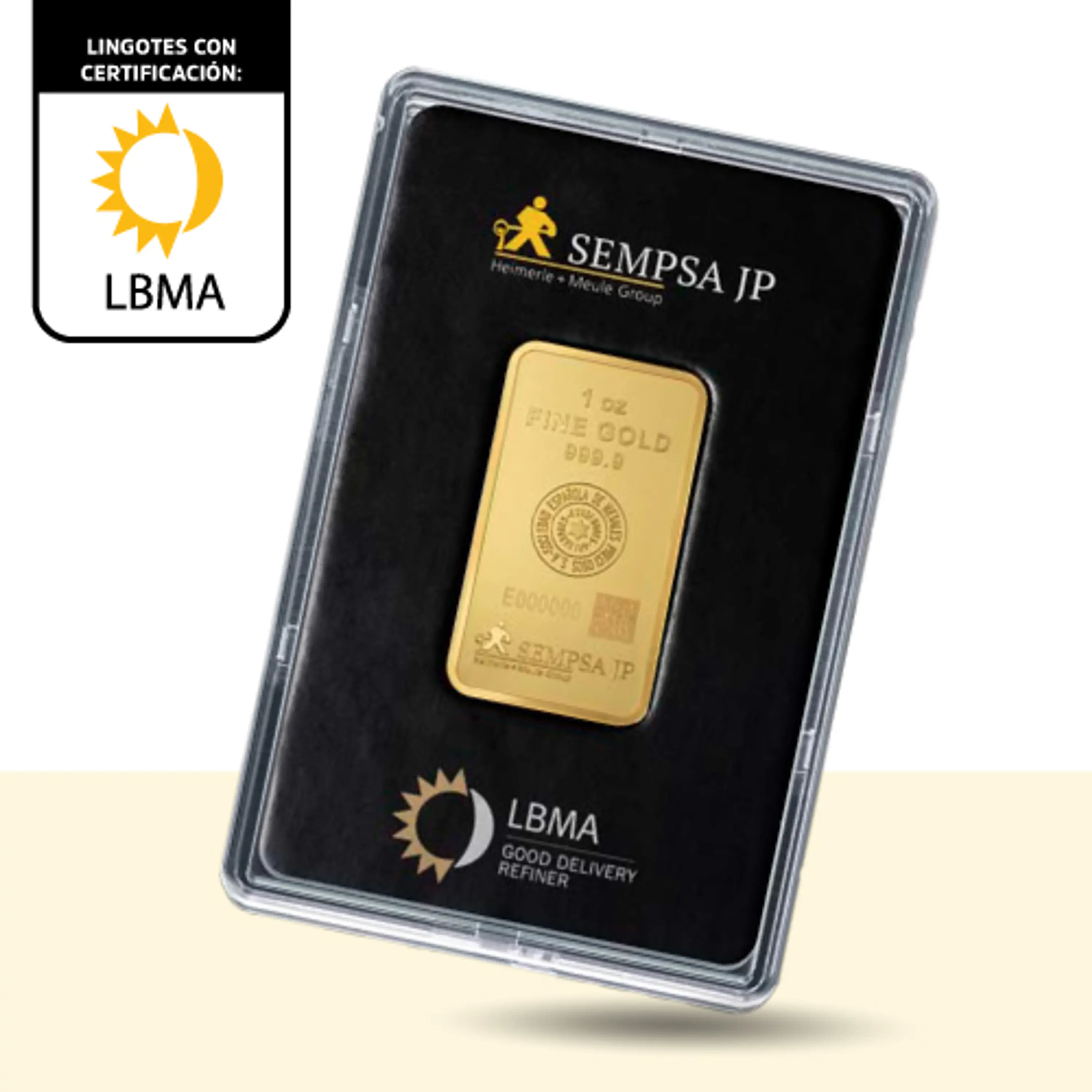 Barra de Oro 24k, peso 1 onza. Origen: ESPAÑA 🇪🇦. Certificación LBMA. 1