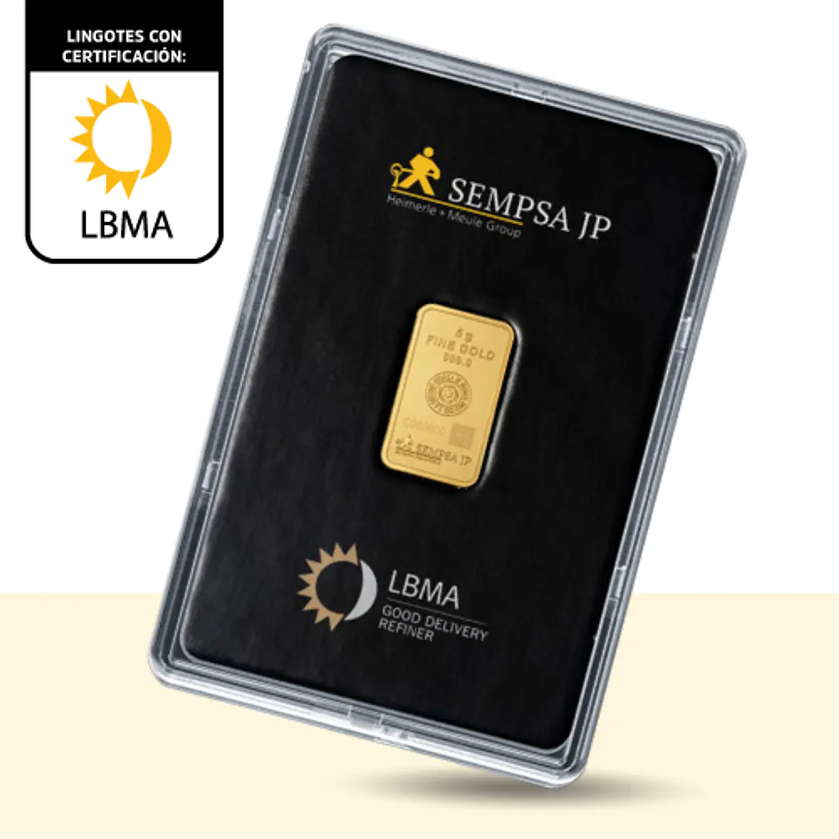 Barra de Oro 24k, peso 5 gramos Origen: ESPAÑA 🇪🇦. Certificación LBMA. 1