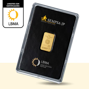 Mini Lingote o Barra Acuñada de Oro 24k, peso 5 gramos Origen: ESPAÑA 🇪🇦. Certificación LBMA.