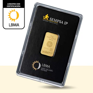 Mini Lingote o Barra Acuñada de Oro 24k, peso 10 gramos Origen: ESPAÑA 🇪🇦. Certificación LBMA.